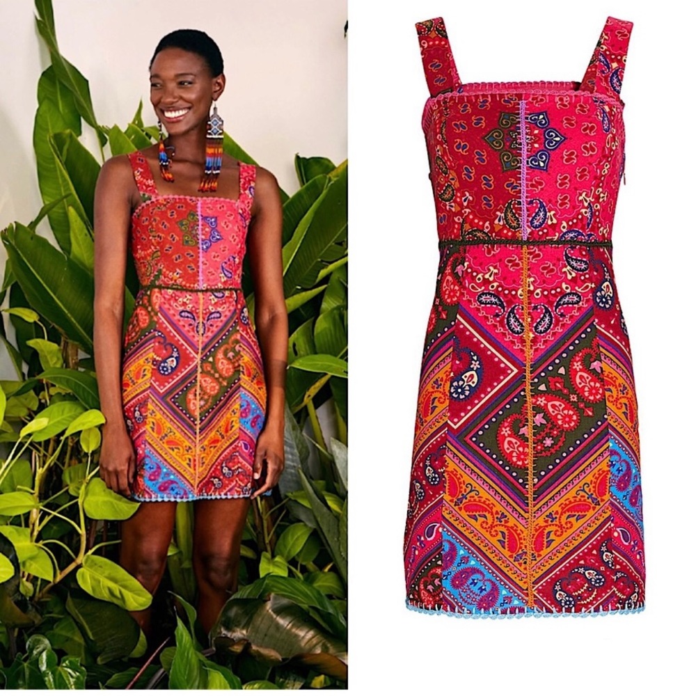 FARM RIO colorful bandana mini dress - Picture 4 of 8